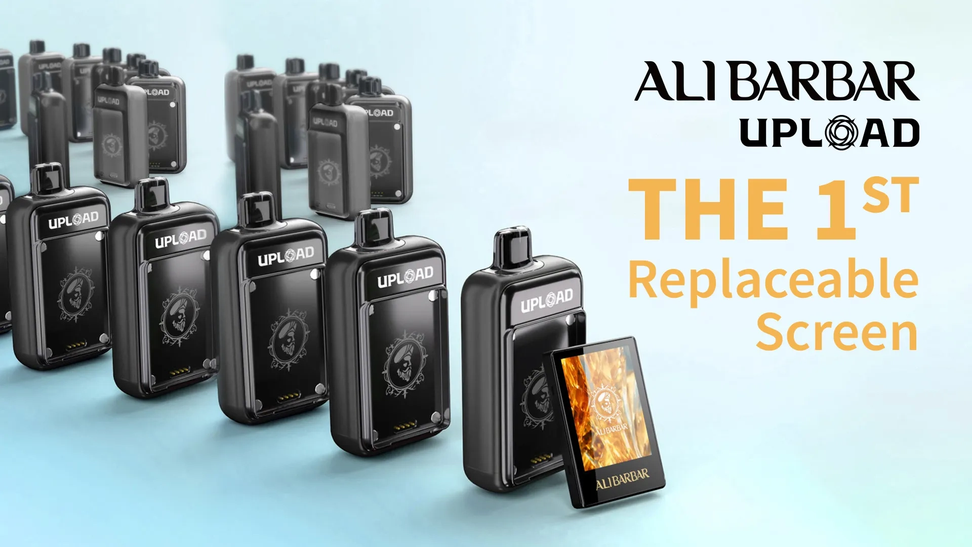 Final verdict hero shot of the innovative Alibarbar Upload Vape