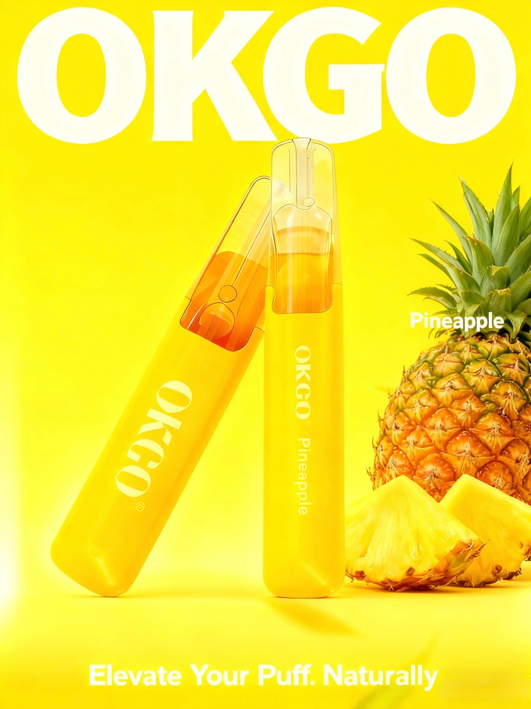 Sky High Clouds: What Industry Insiders Know About Vaping on Americas Flag Carrier and Why It Matters 4 american airlines vaping - compact pineapple-flavoured disposable vape with visible e-liquid level