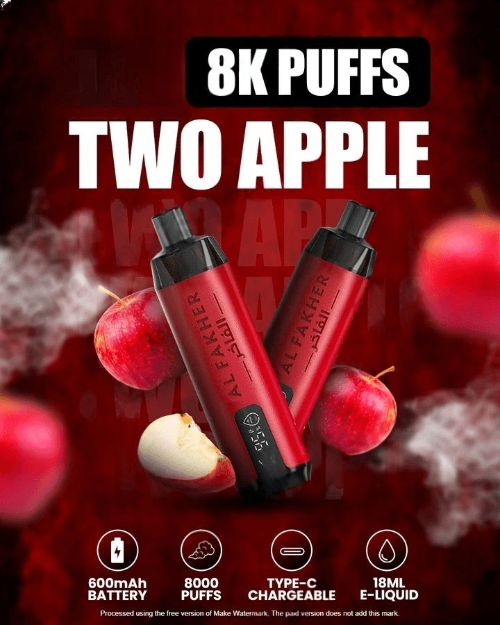 side-by-side size comparison of al fakher vape nicotine 8000 vs 15000 devices