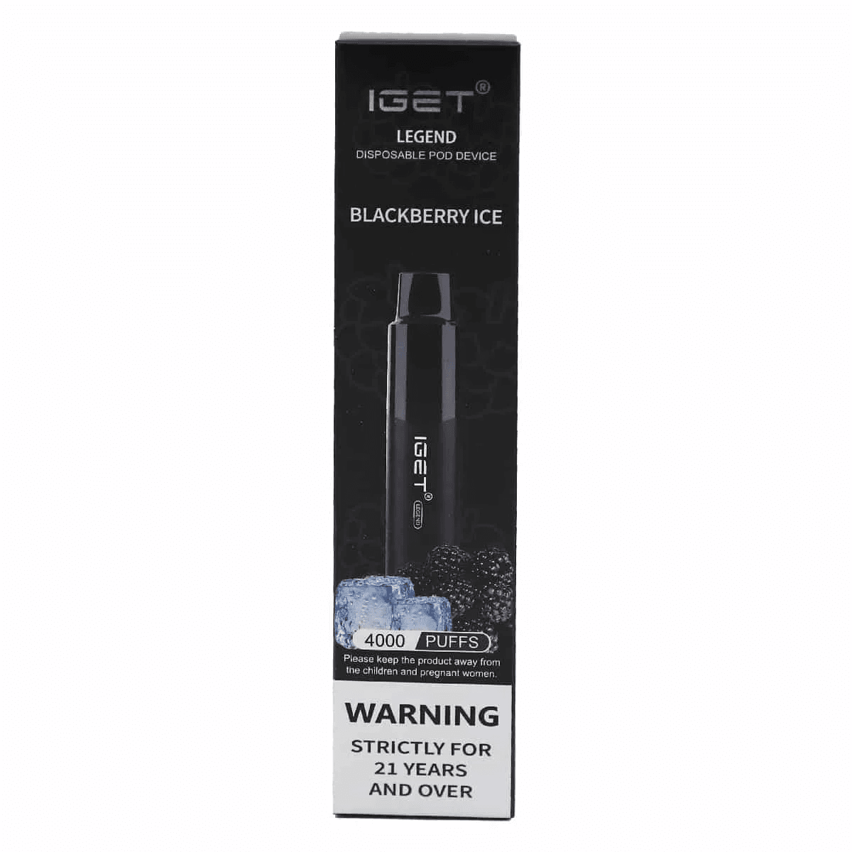 Australian Therapeutic Goods Administration warning labels on the side of a gunnpod refill packet, 2025