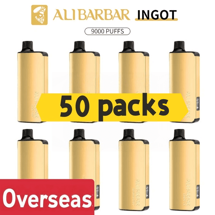 50 Alibarbar Ingot 9000 puffs-50 pack Multiple flavors - Image 1