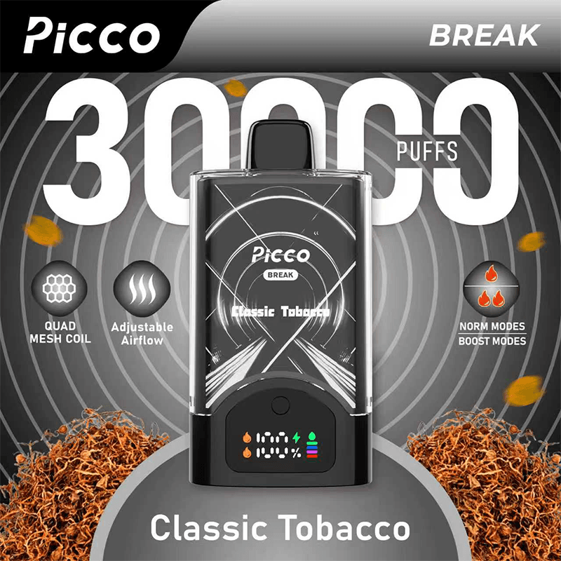 Picco Break 30000 Puffs – Classic Tobacco Picco Break 30000 Puffs – Classic Tobacco