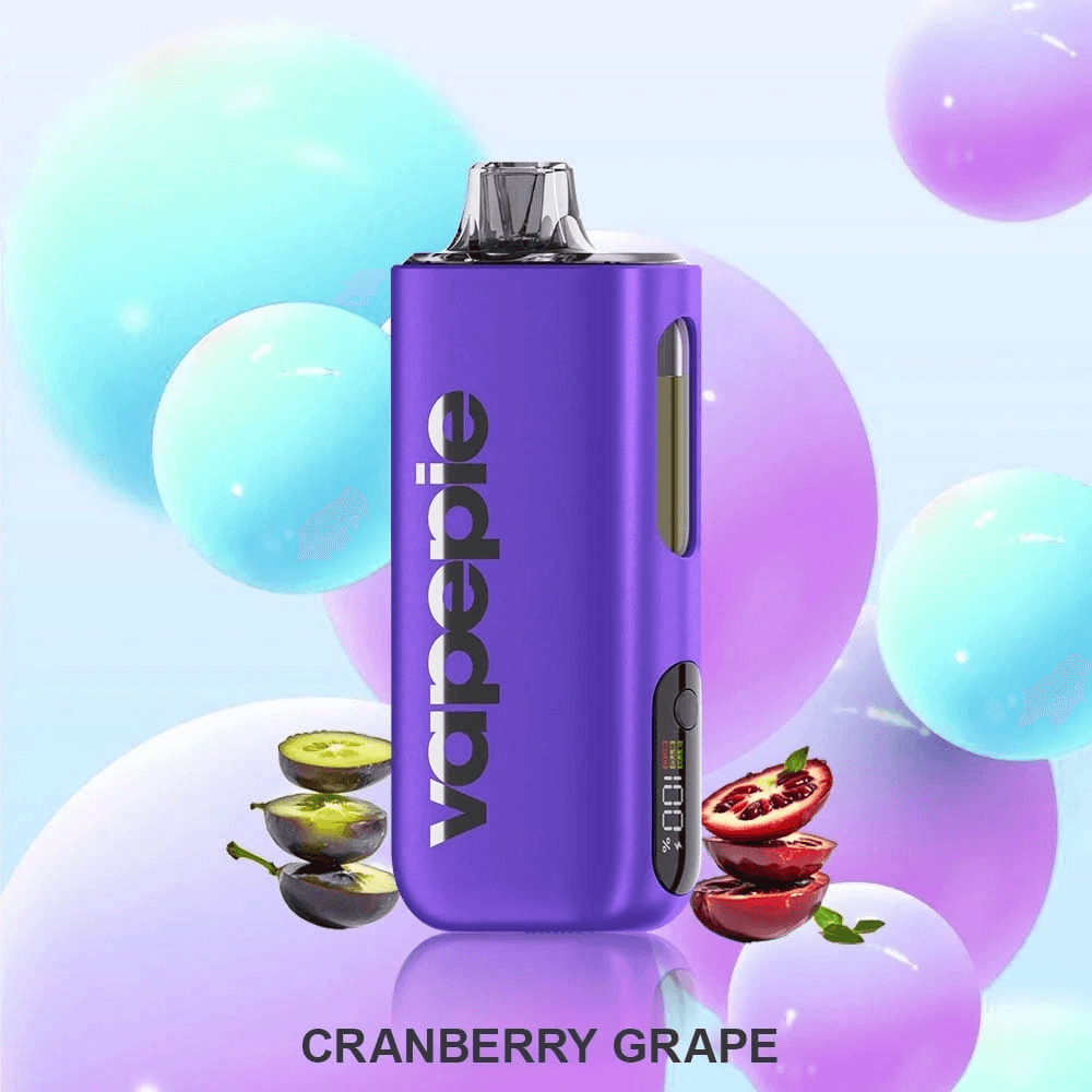 Adelaide vape Vapepie Max 20000 puffs cranberry grape device