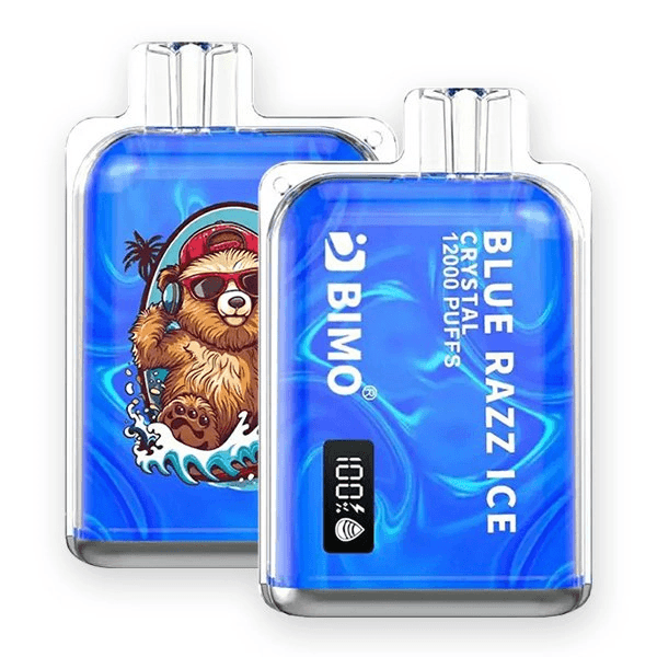 bimo vape Crystal 12000 Blue Razz Ice device