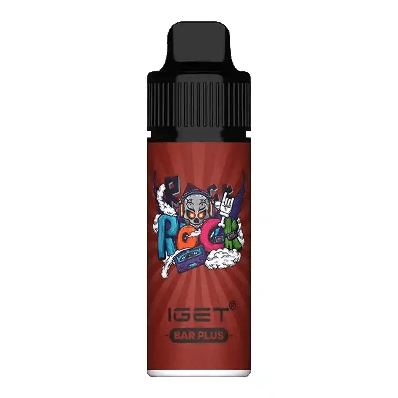 IGET Vapes Sydney Cola Ice 6000 Puffs device held against Harbour Bridge backdrop