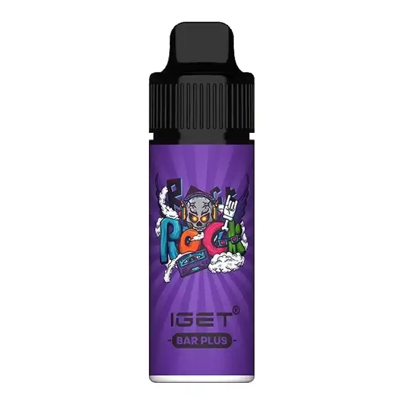 IGET Bar 3500 flavours Grape Ice close-up showing mouthpiece and airflow