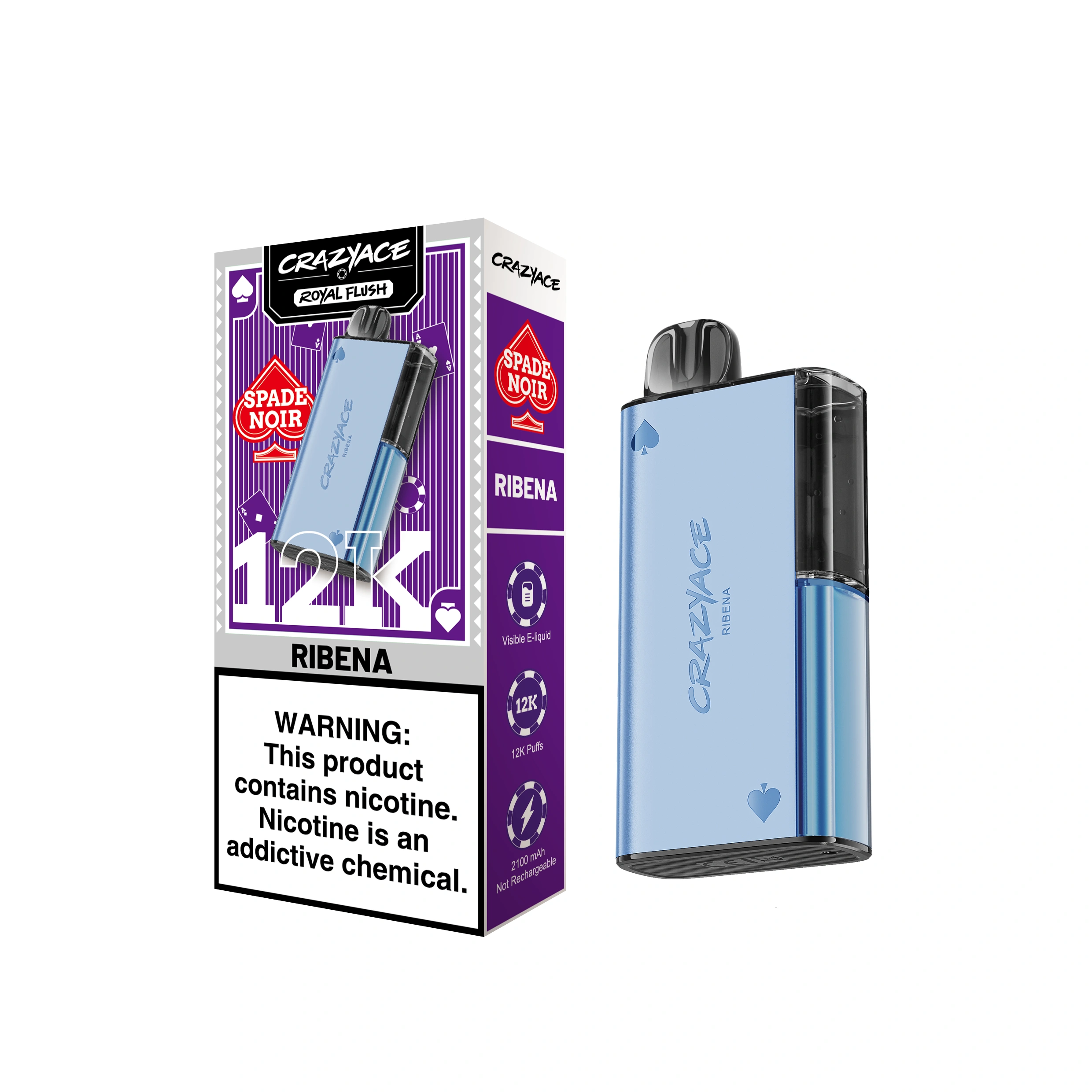 RIBENA Crazyace Royal Flush 12k Puffs - RIBENA - Image 1