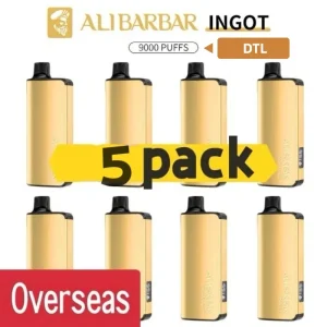 Alibarbar Ingot 9000 puffs DTL version-5 pack Multiple flavors(Ship from oversea)