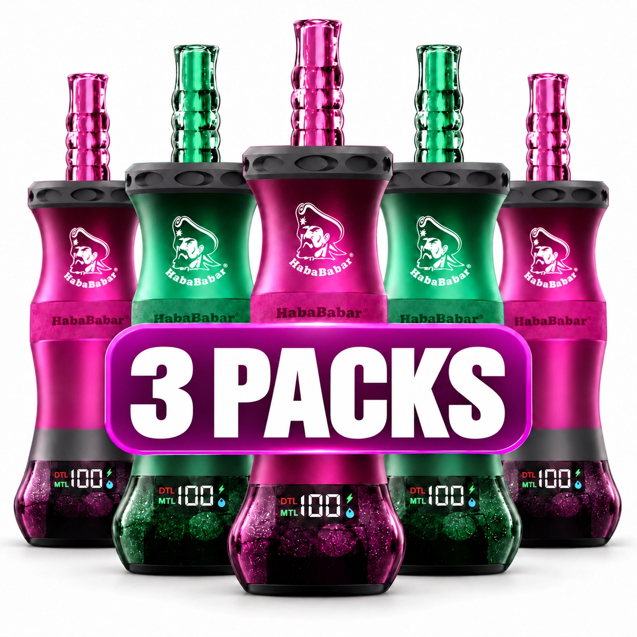 Habababar 60K Puffs Shisha – 3 Packs Habababar 60K Puffs Shisha – 3 Packs